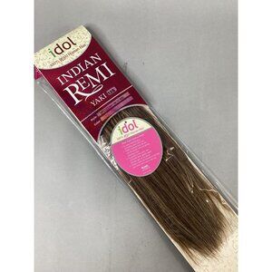 18s Idol Indian Remi #F430 Dark Brown Highlights Indian Yaki 100% Human Hair